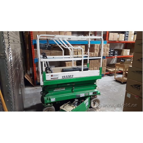 JLG 1932E2 Green 19' Electric Platform Scissor Lift Manlift Allsold